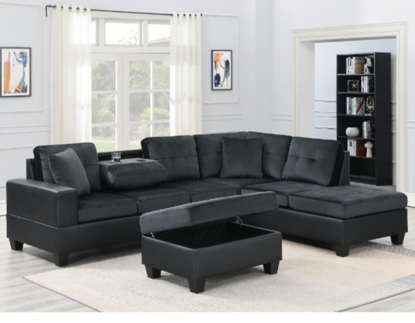 Sofa with drop down table