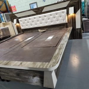 Gray wood Bed #B06